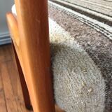 Wooden chair and woolly fabric