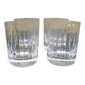 Quatre verres en cristal de Baccarat modèle Harmonie