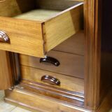 Art Nouveau Mahogany Desk Plate by Emile Gallé