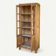 Armoire parisienne vitrée en bois brut, 1940