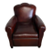 Club chair with floral backrest
