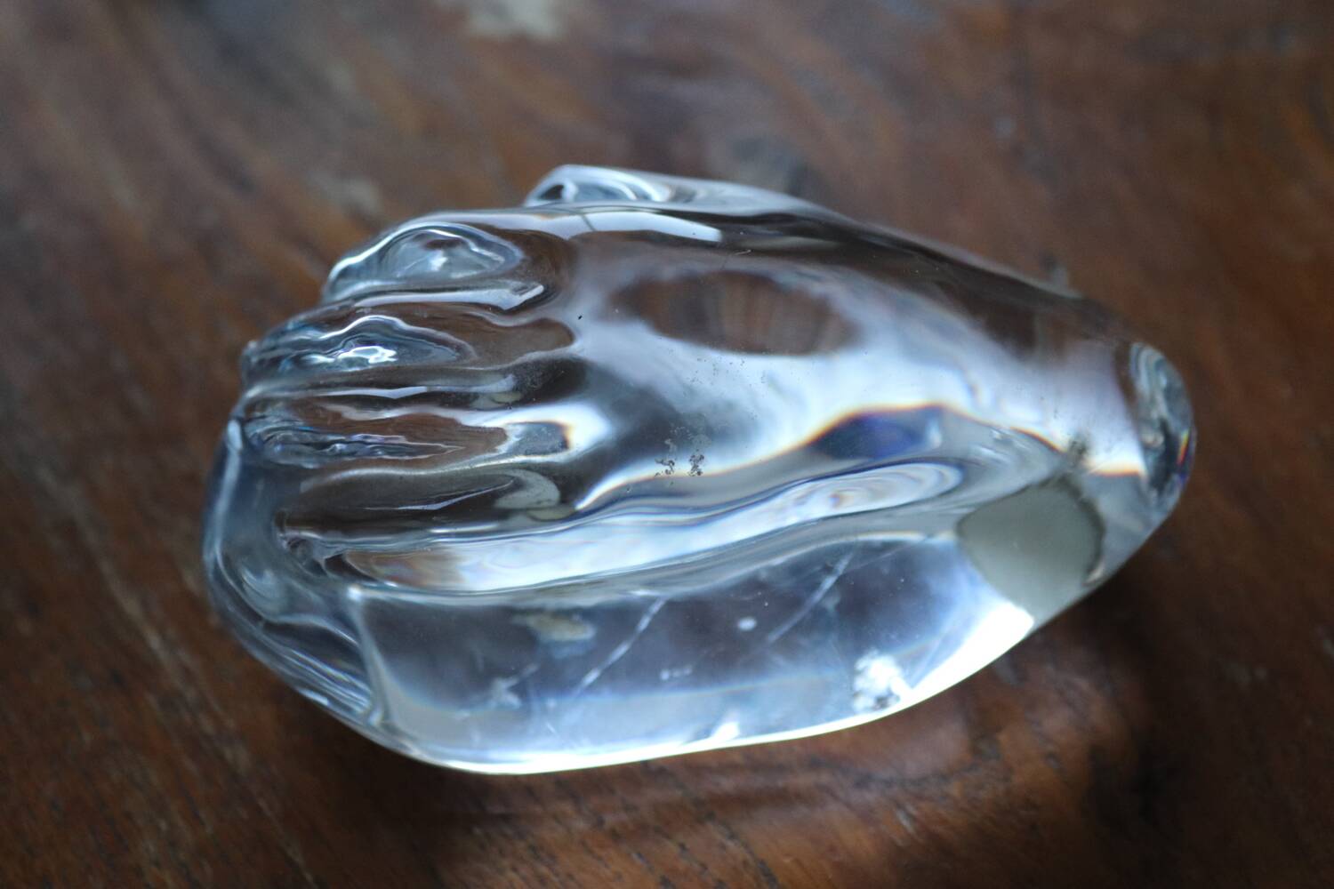 Crystal hand sculpture – Daum France paperweight
