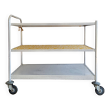 Chariot industriel - Desserte chromée plateaux fleuris