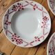 Set of 3 Eric red soup plates from Orchies