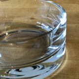 Cendrier rond en verre épais