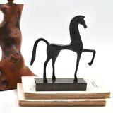 Etruscan Greek horse sculpture in bronze, 1950s