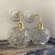 Set of wall sconces in chiseled glass