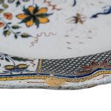 Large Majolica Dish France Rouen Manufactory of Jean-Baptiste Guillibaud 70