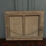 Oil on canvas early 20th century by Fernande Prudhomme 1910 landscape of North Denain