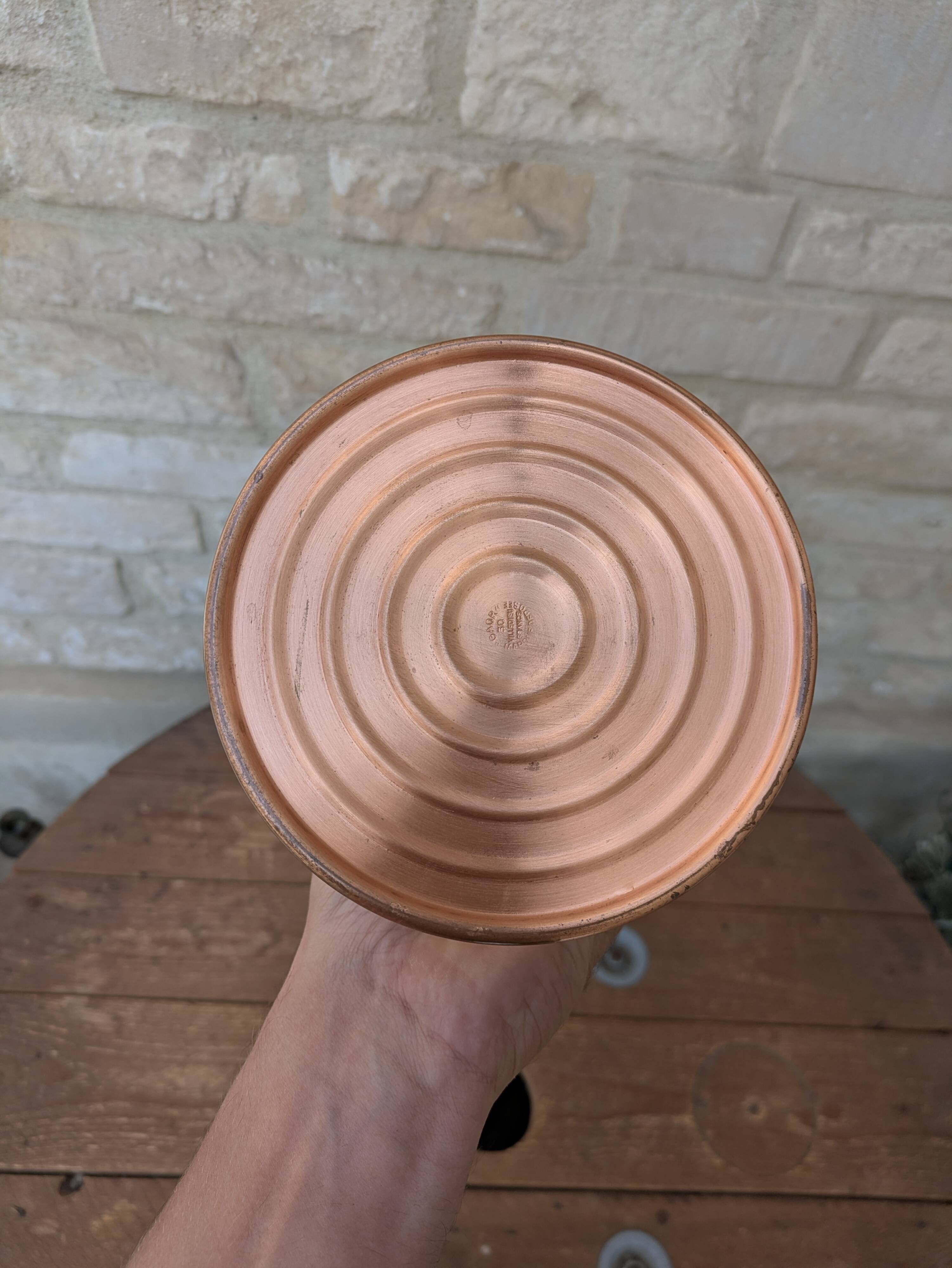 Ancient large copper vase from Villedieu les Poêles Gaor H37.5cm