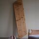Sculptural wall-mounted coat rack in solid pine, Danish modern, 1980s.
