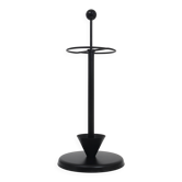 Black post-modern umbrella stand in the style of Castiglioni, Memphis, Italy, 1980s.