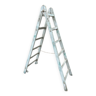 Large vintage ladder painter's stepladder 1950 vintage step ladder