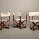 Mogens Koch MK-16 Folding Chair in Teak Wood with Canvas for Rud Rasmussen