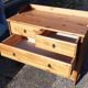 Commode 4 tiroirs  style scandinave en pin doré