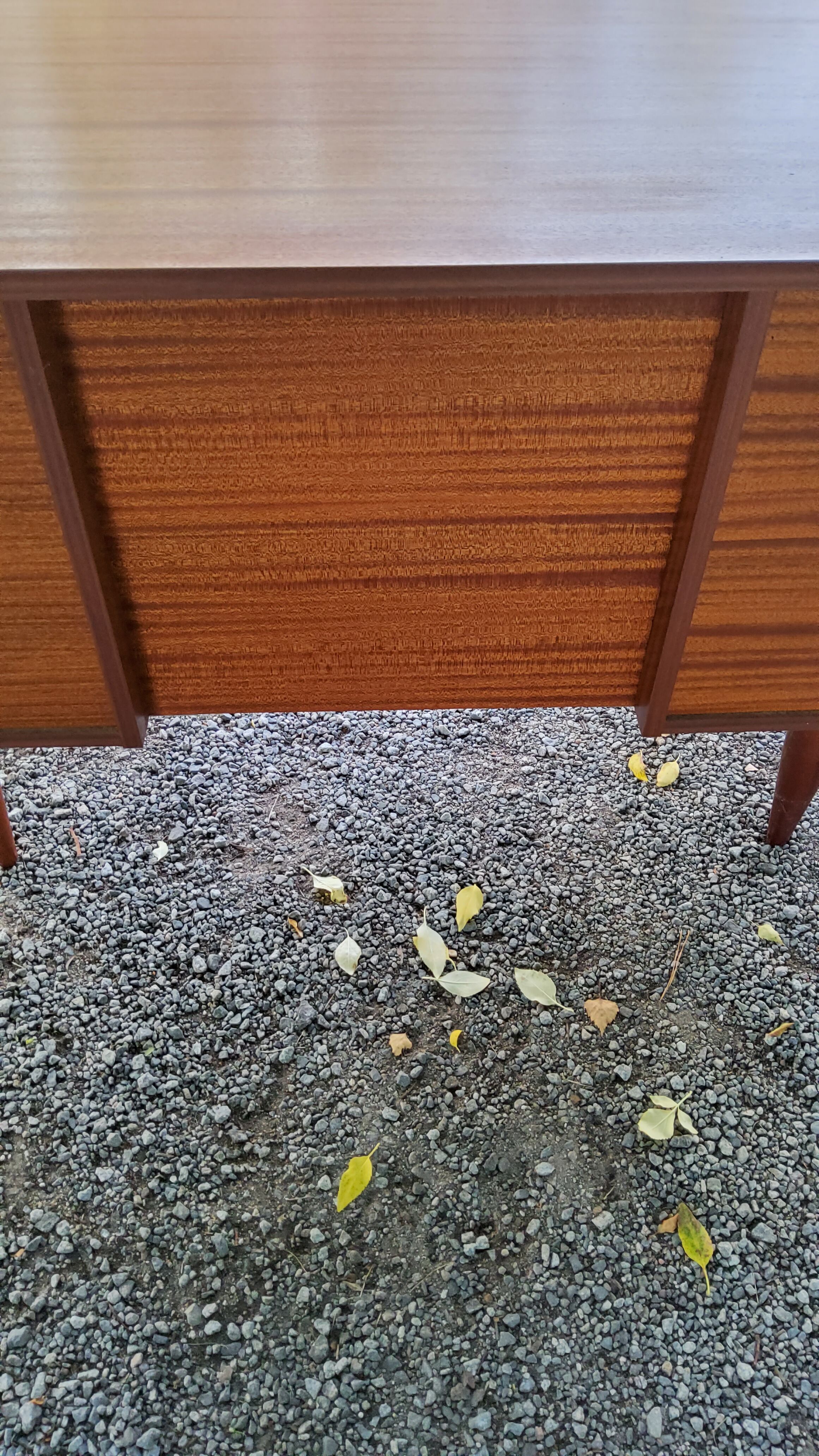 Scandinavian style mahogany 60s desk 7 drawers