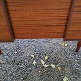 Scandinavian style mahogany 60s desk 7 drawers