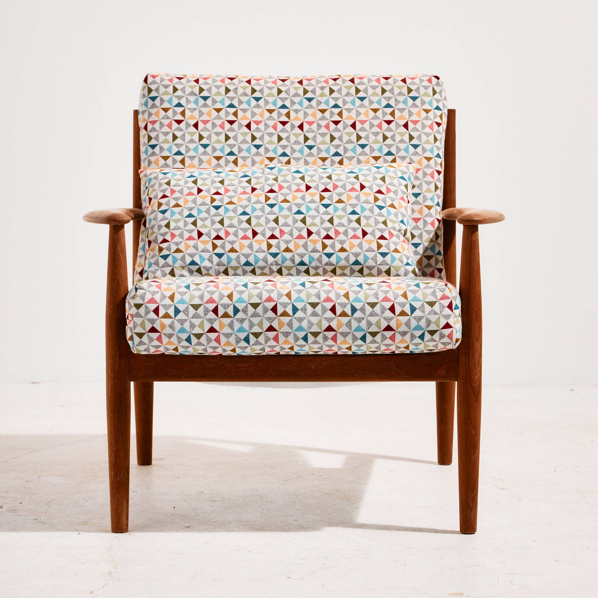 Fauteuil FD118 en teck par Grete Jalk pour France & Søn