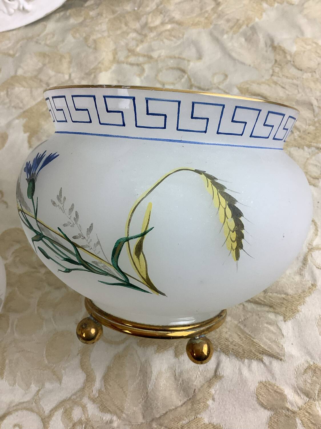 Two opaline glass cups