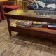 Wood and glass coffee table