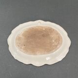 Pair of polylobed dishes XIXth decoration of dragon and bird