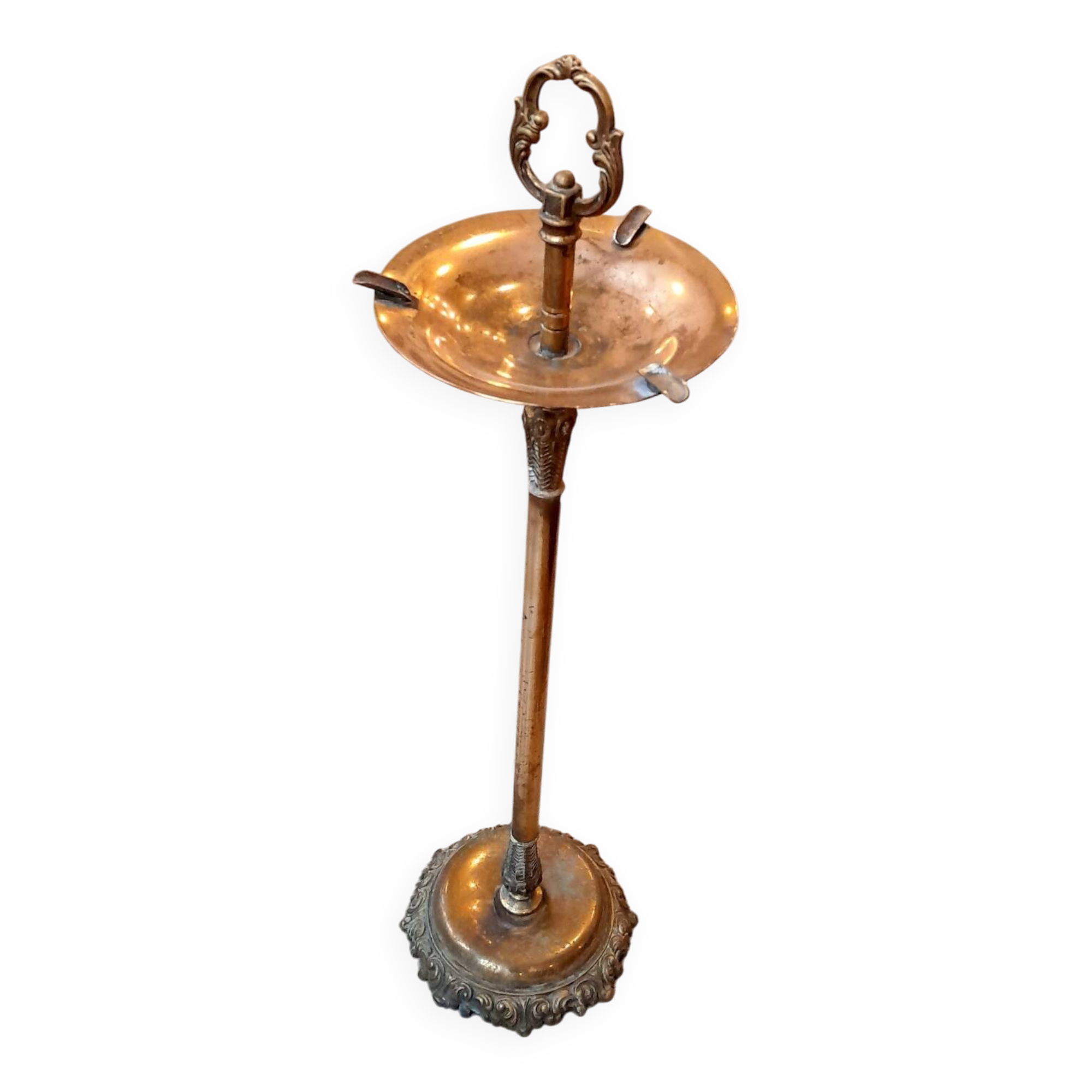 Bronze ashtray on foot