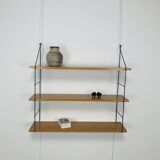 Wooden and metal string shelf, 1960s