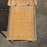 Wicker chaise longue