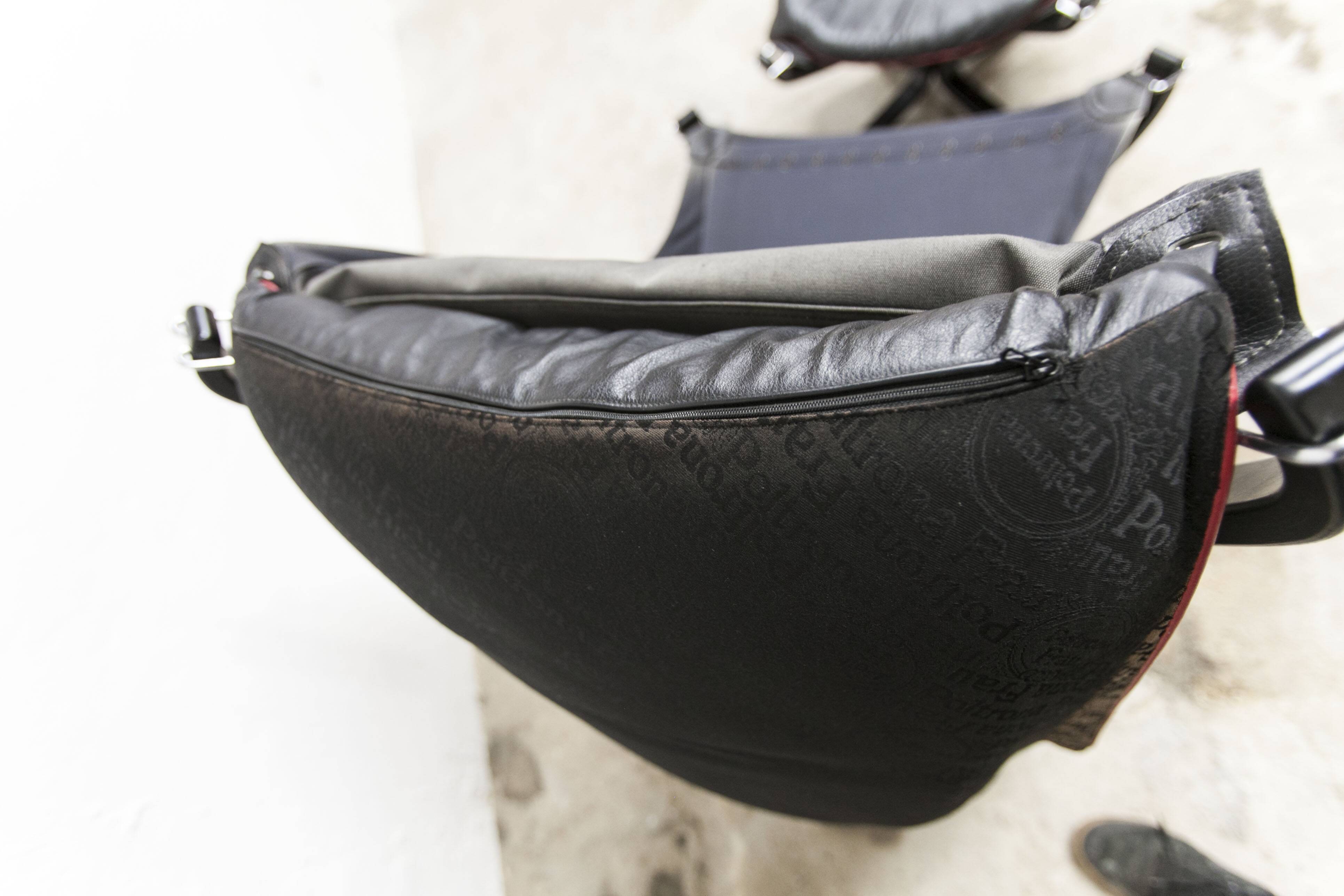 Set of armchair + ottoman viking p97 by Sigurd Russell for Poltrona Frau