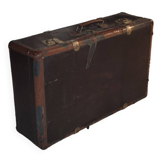 large cardboard suitcase - old - vintage