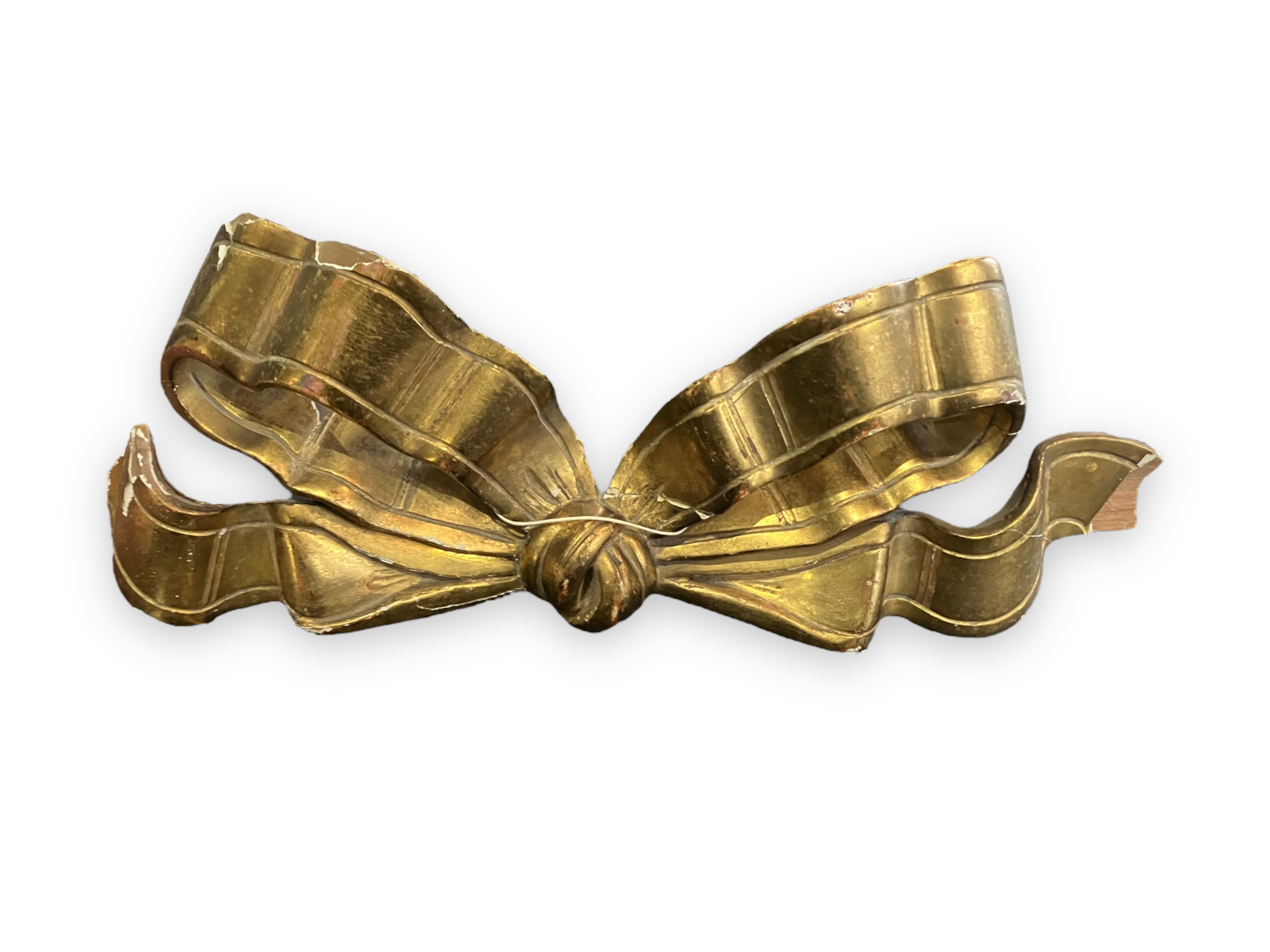 Decorative knot in wood and gilded stucco nineteenth