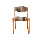Suite of 4 chairs self beech brass and wool 1960