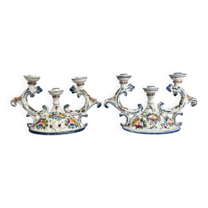 paire de bougeoirs italiens