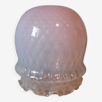 Pink Vintage Cast Glass Jellyfish Lamp Globe