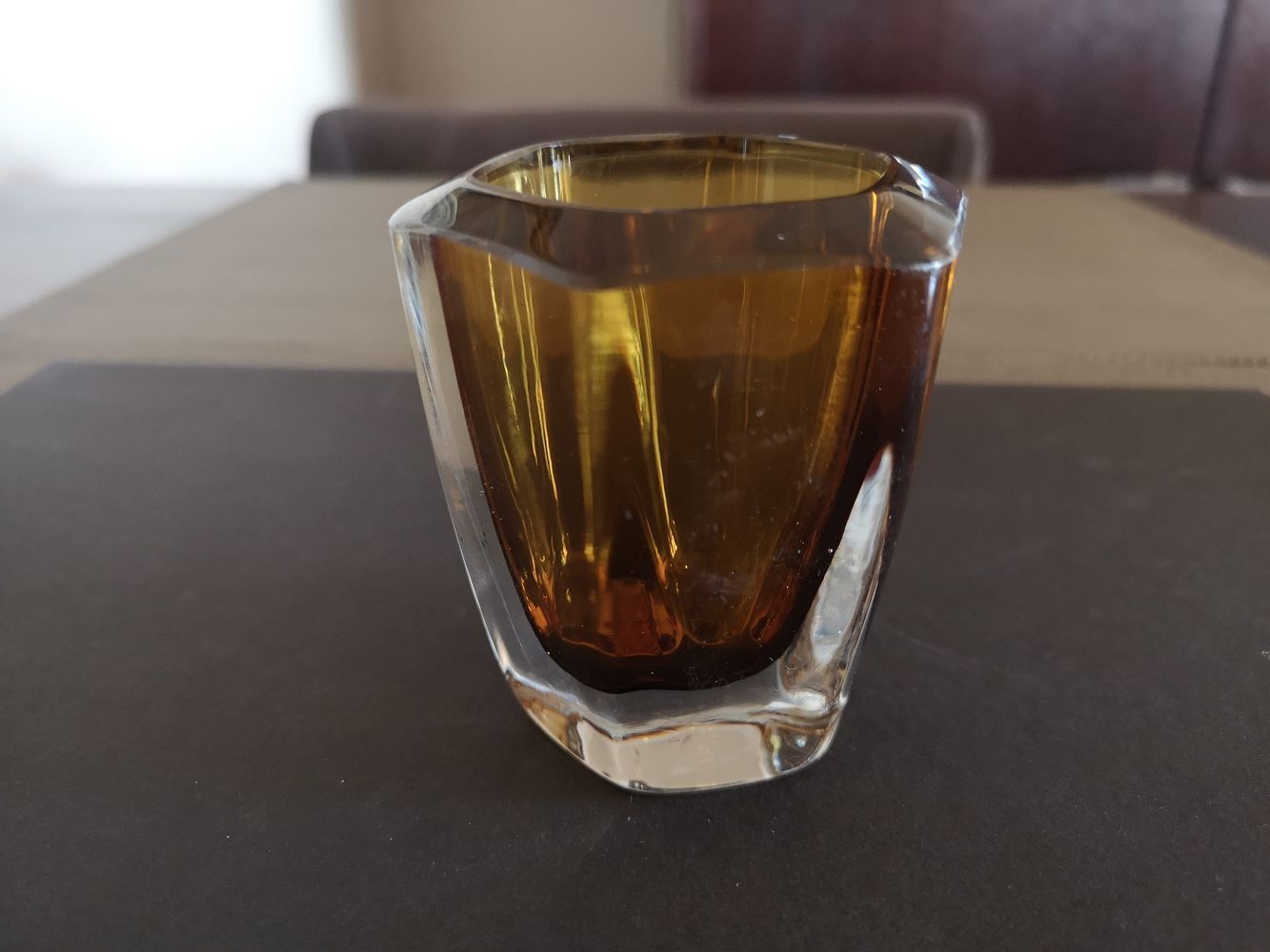 Swedish crystal vase Stömbergshyttan 1950s