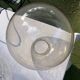 Set of three suspensions in glass and brass Limburg 70s