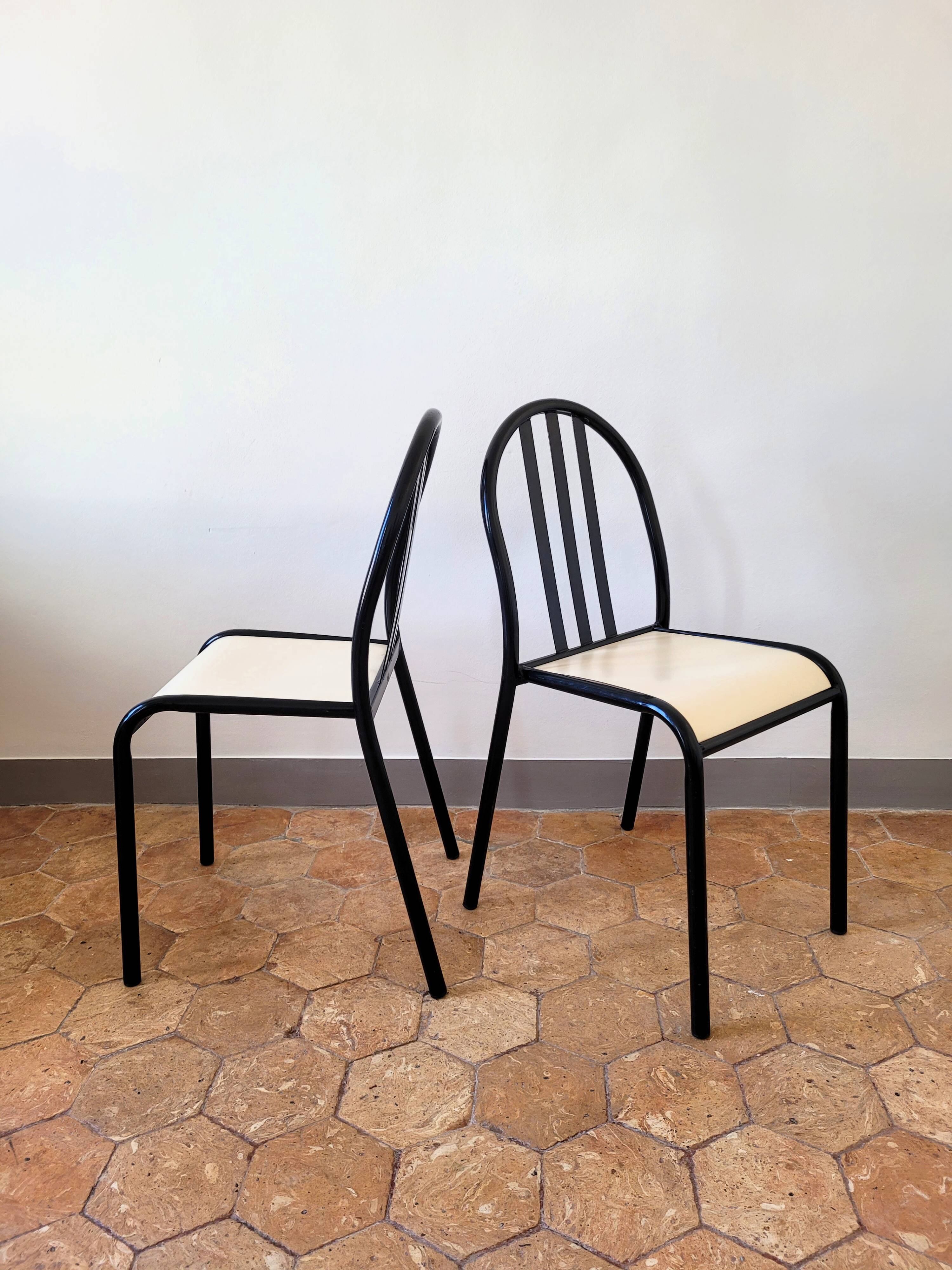 Lot de 8 Chaises dlg Robert Mallet Stevens Tubor moderniste