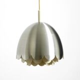 Small 1960s Space Age pendant lamp by Doria made of aluminum and metal
