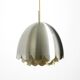 Petite lampe suspendue de style Space Age des années 1960 par Doria, en aluminium et métal.