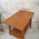 Coffee table vintage compass foot 50 60 oak