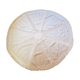 Round hand-embroidered linen tablecloth