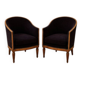 Paire de fauteuils gondole
