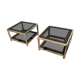 Pair of pieces of sofa tinted glass