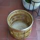 Bamboo and brass basket circa 1960 italy
