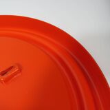 Large Orange Space Age Oval Mirror 1960s