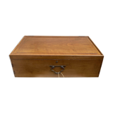 Suitcase / trunk with compartments in cherry wood