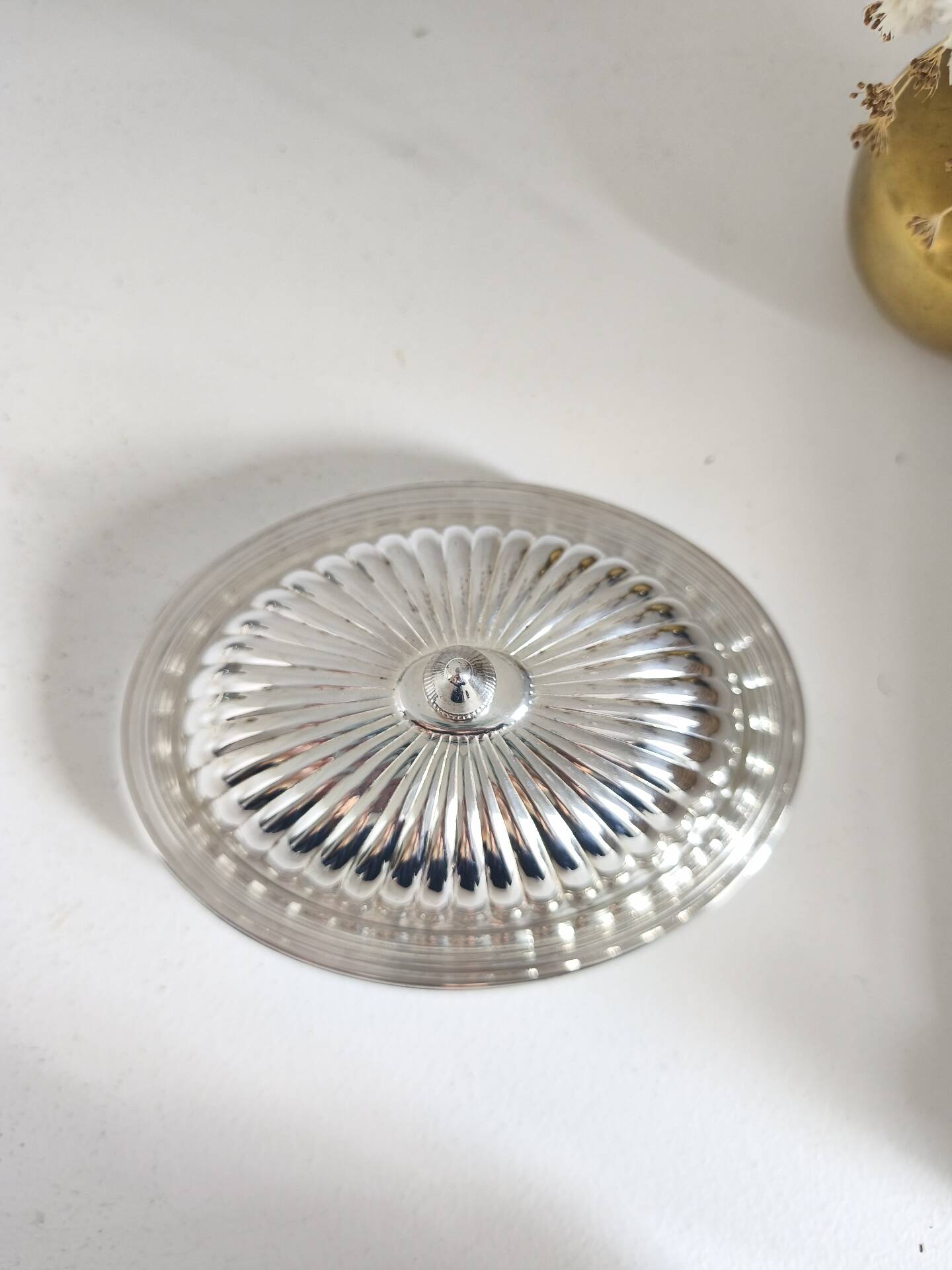English covered butter dish