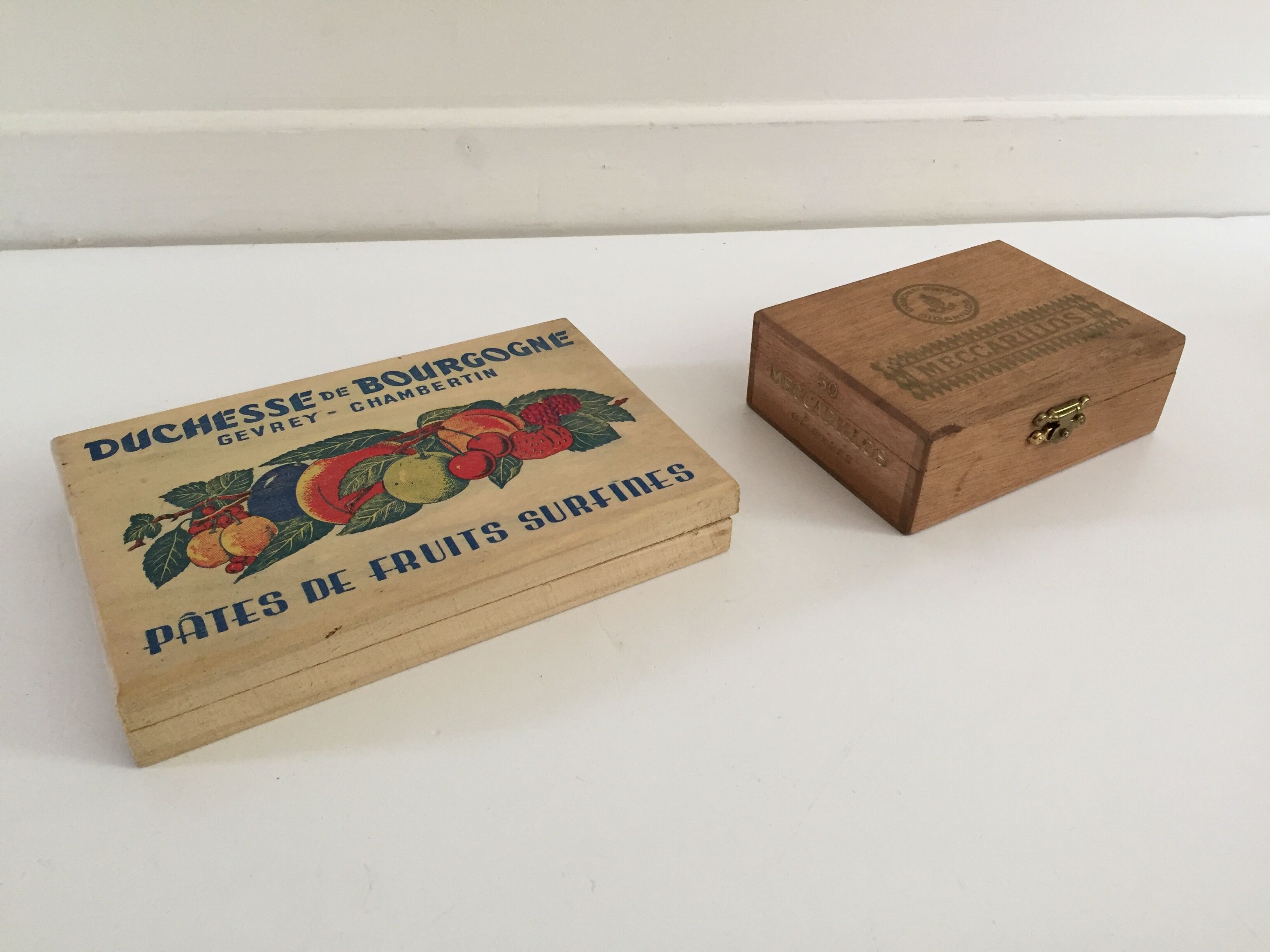 Lot of 4 vintage wood boxes