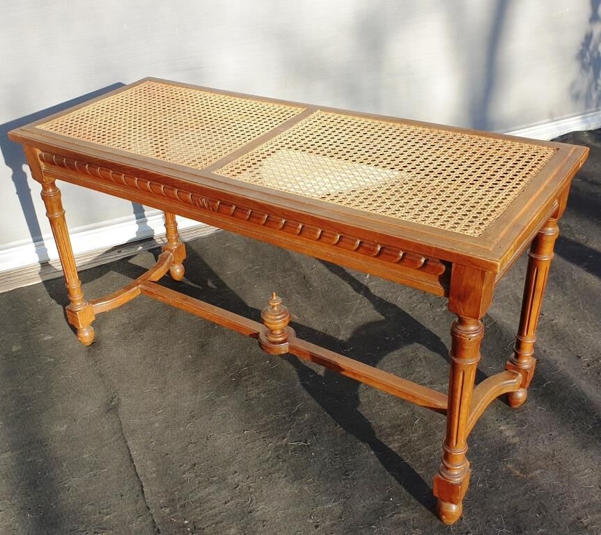 Louis XVI double-style canne piano bench