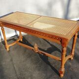 Louis XVI double-style canne piano bench